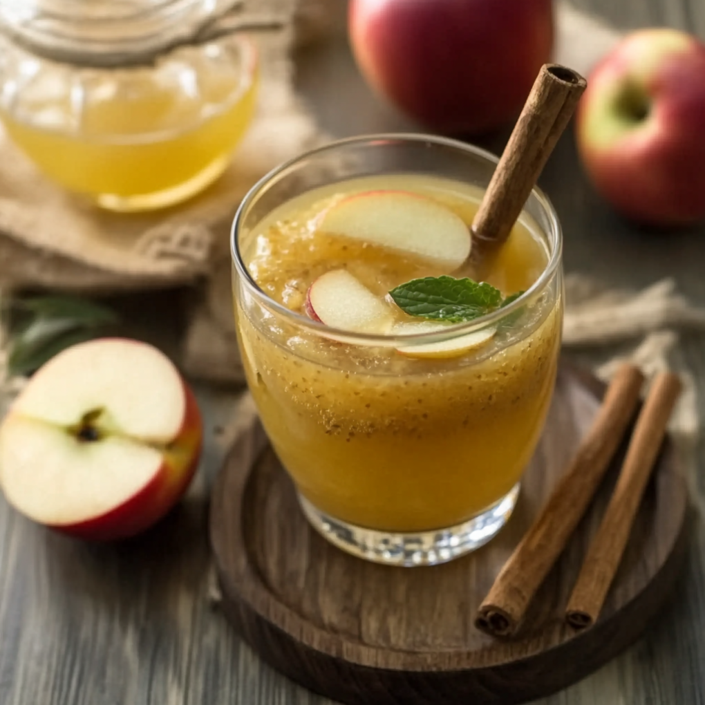 Brazilian Mounjaro Drink Ready to Enjoy Served Brazilian Mounjaro recipe with apple cider vinegar