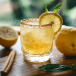 Freshly made Mounjaro drink with lemon and ginger